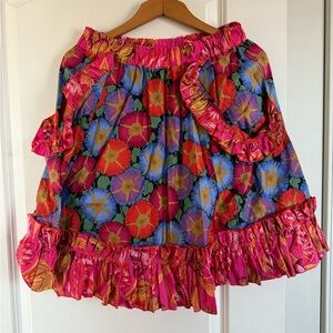 Ruffle Floral Multicolor Skirt Size M